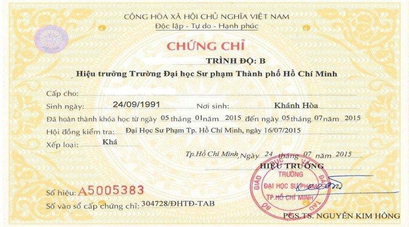 Bằng B tiếng anh tương đương Toeic, Ielts bao nhiêu?