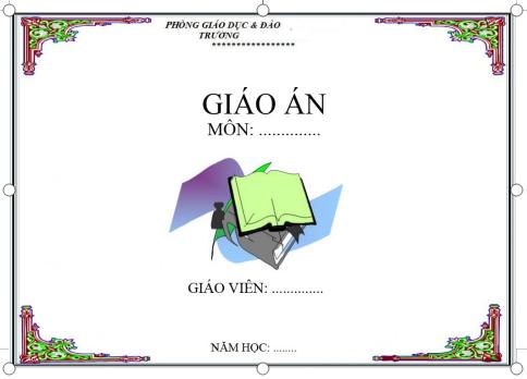 Mẫu giáo án ngang