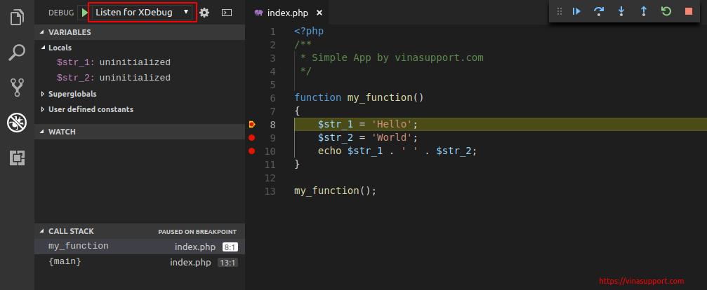 Debug ứng dụng PHP với Visual Studio Code