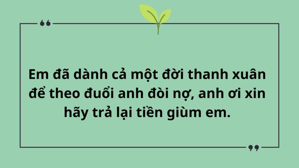 Hình: Mẫu tin nhắn đòi nợ hài hước