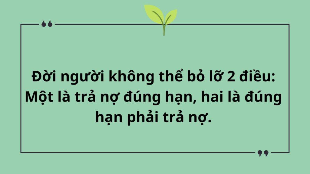 Hình: Mẫu tin nhắn nhắc nợ tinh tế và triết lý