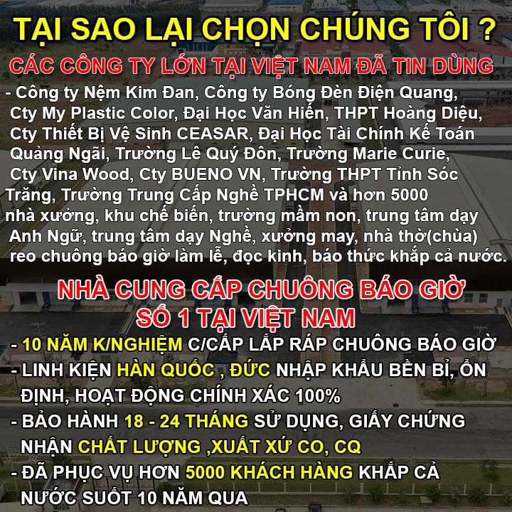 lắp đặt chuông báo giờ nhà xưởng trường học uy tín tại tphcm