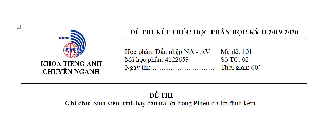 Dẫn nhập ngữ âm – Âm vị học: Tài liệu – Giáo trình – Bài tập lớn – Đề thi