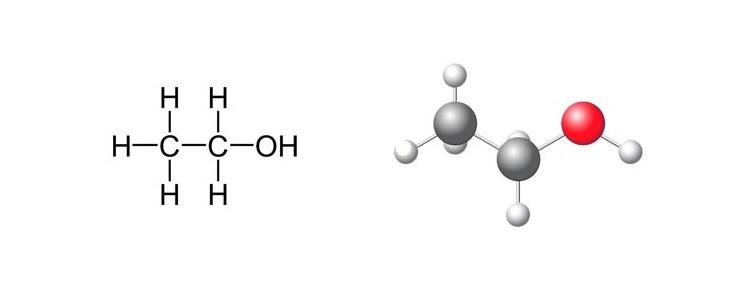 Ancol etylic có công thức là C2H5OH