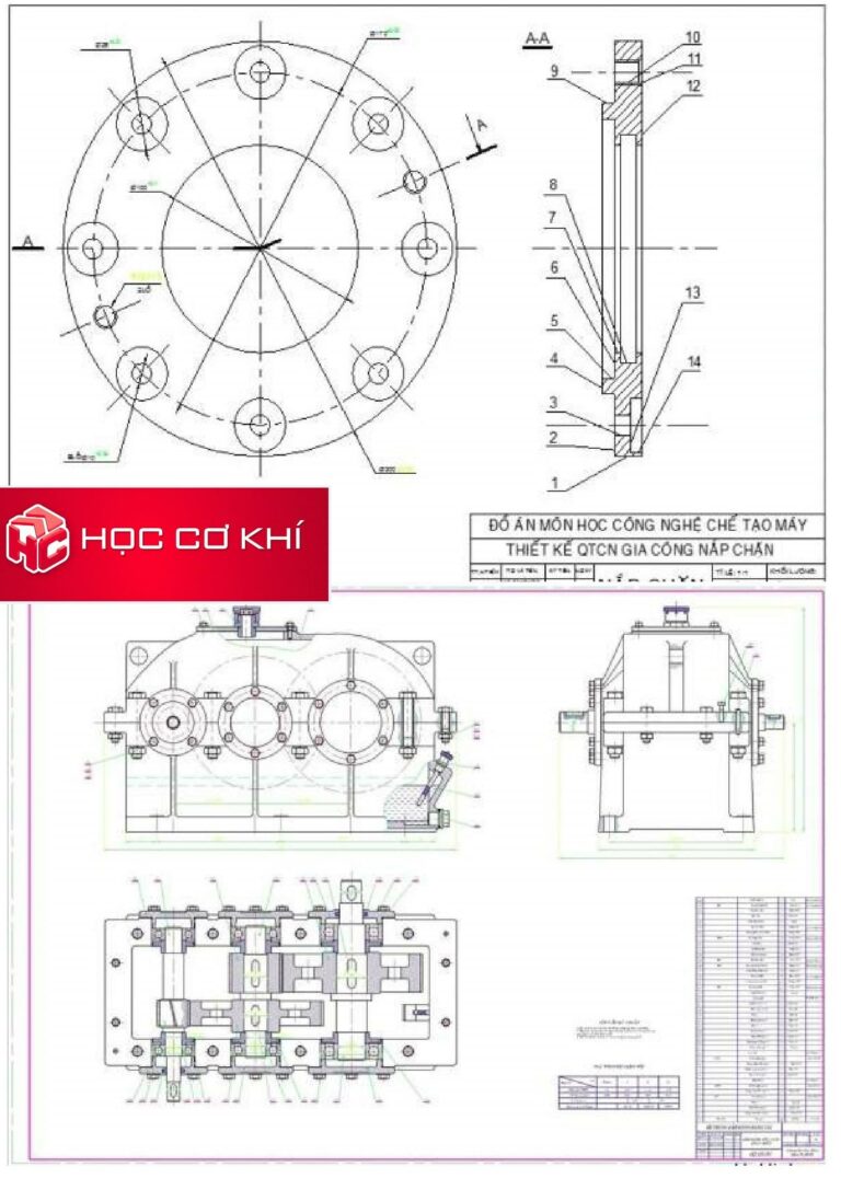 Học cơ khí | Nhận làm bản vẽ đồ án sinh viên