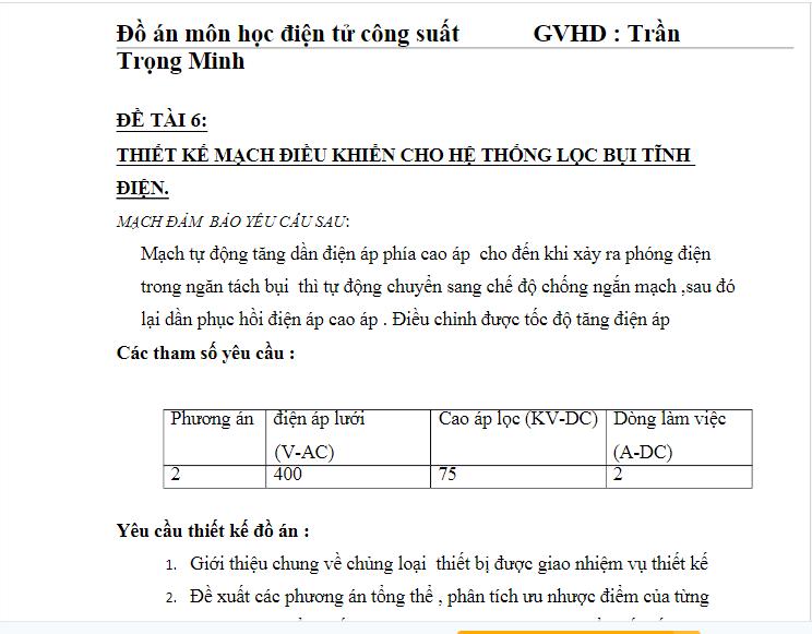 Đồ án điện tử công suất