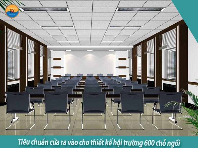 Tiêu chuẩn thiết kế phòng hội trường 600 chỗ ngồi