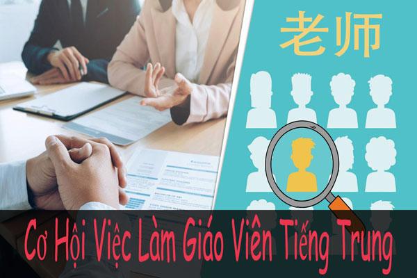 Cơ hội việc làm của giáo viên tiếng Trung