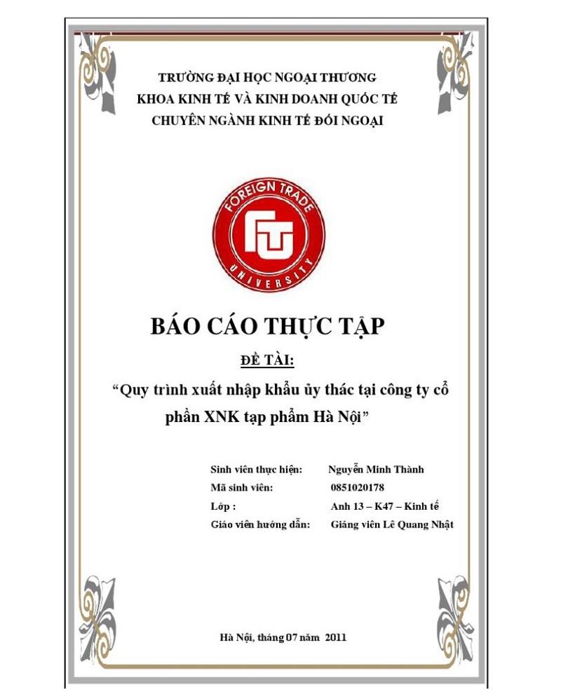 Cách viết báo cáo thực tập đúng chuẩn