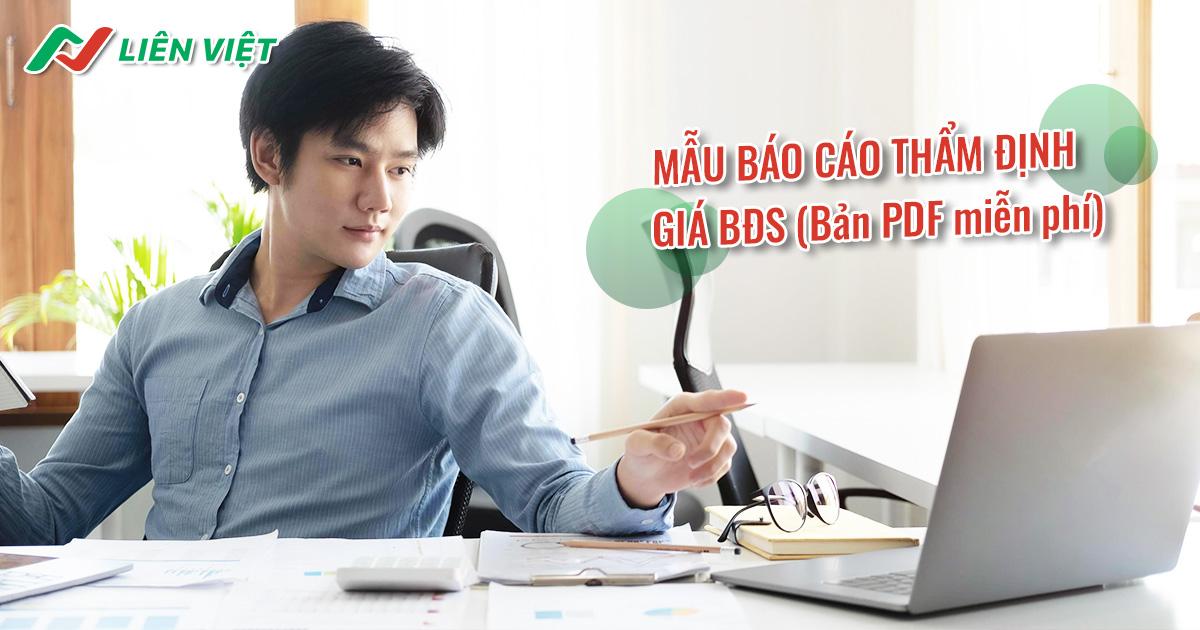 Mẫu báo cáo thẩm định giá bất động sản bản PDF miễn phí