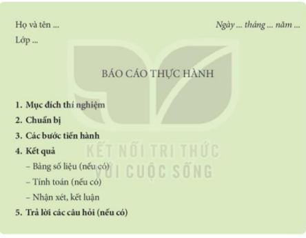 Hãy viết báo cáo bài thực hành: Quan sát và phân biệt