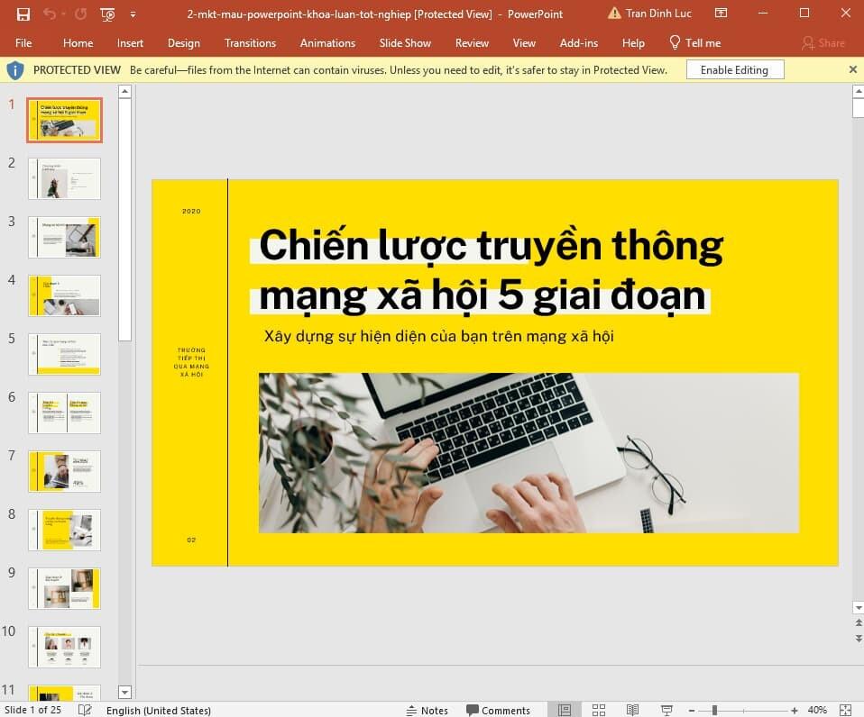 Mẫu khóa luận tốt nghiệp Powerpoint ngành Tài chính ngân hàng 1