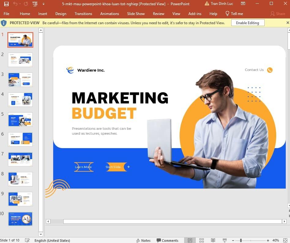 Mẫu Powerpoint KLTN ngành Y tế 2