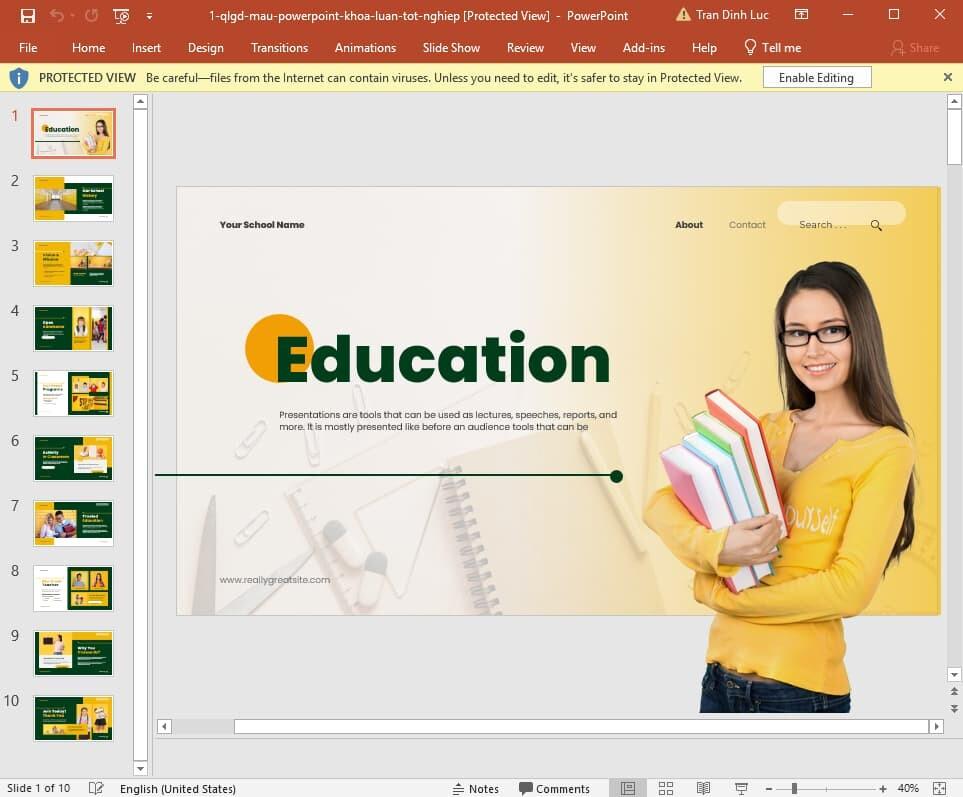 Mẫu Powerpoint KLTN ngành Y tế 4