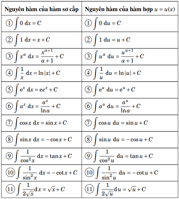 Công thức nguyên hàm lnx và cách giải các dạng bài tập