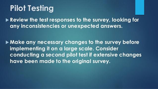 Pilot test