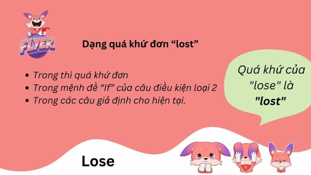 Cách dùng dạng quá khứ đơn "lost"