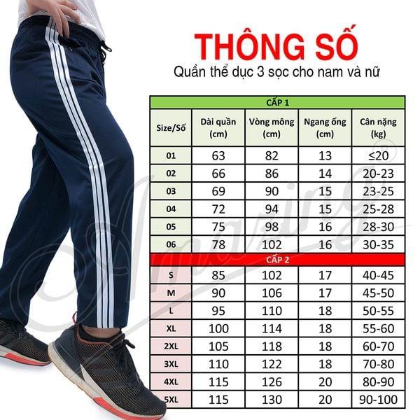 Quần thể dục 3 sọc, đồng phục đi học lưng thun dây rút bé trai bé gái, đồ thể thao nam nữ các cấp, Amazing