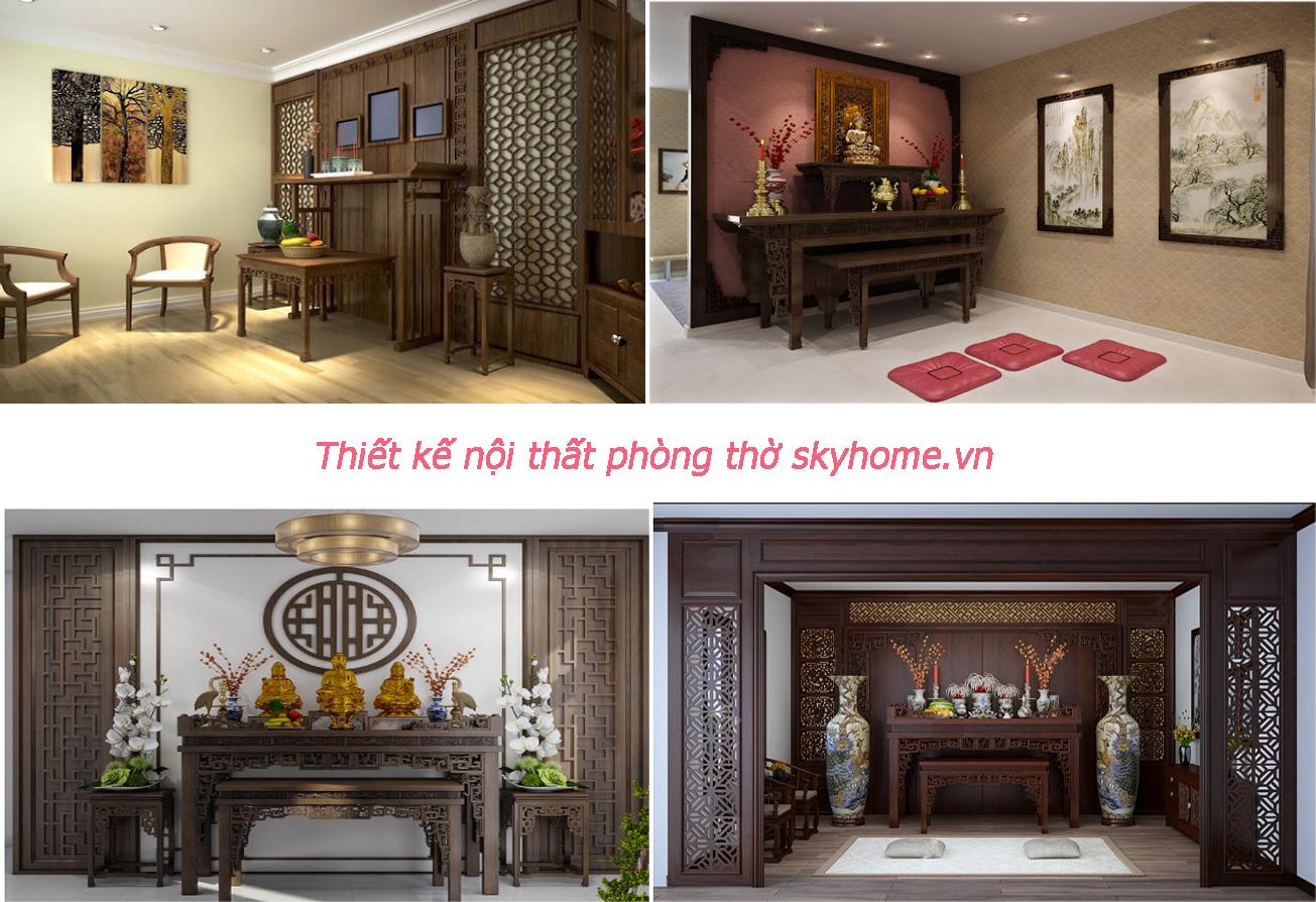 Thiết kế nội thất phòng thờ