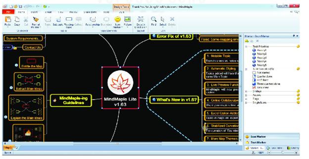 Giao diện phần mềm MindMaple Lite