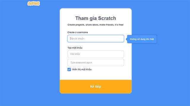 Hướng dẫn sử dụng phần mềm lập trình trẻ em Scratch Online