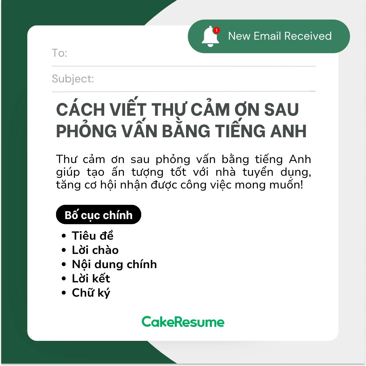 Hướng dẫn viết thư cảm ơn sau phỏng vấn bằng tiếng Anh