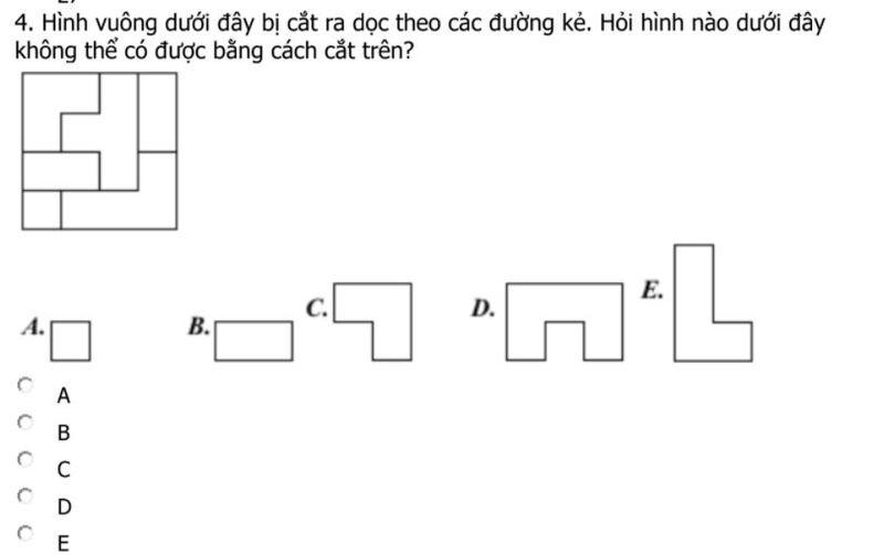 Bài tập dạng hình học