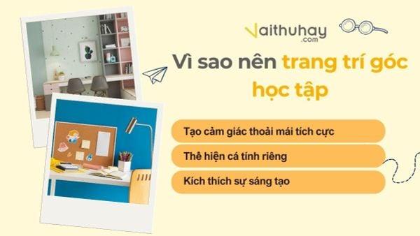 Vì sao nên trang trí góc học tập