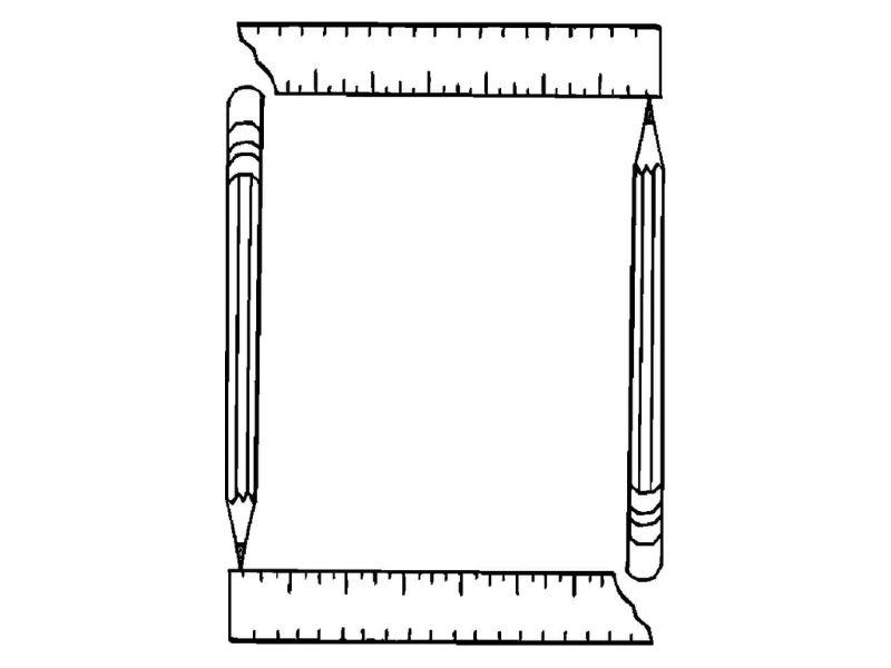 Tô màu thước kẻ và bút chì.