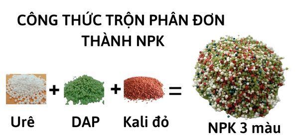 công thức trộn phân đơn thành NPK