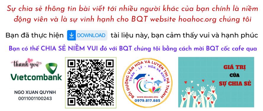 Chia sẻ với BQT website www.hoahoc.org - Thầy Ngô Xuân Quỳnh