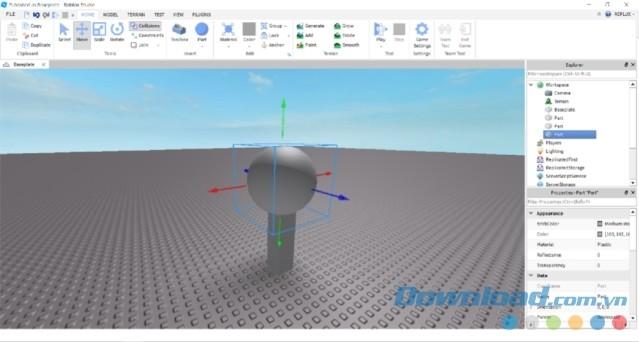 Thanh công cụ Roblox Studio