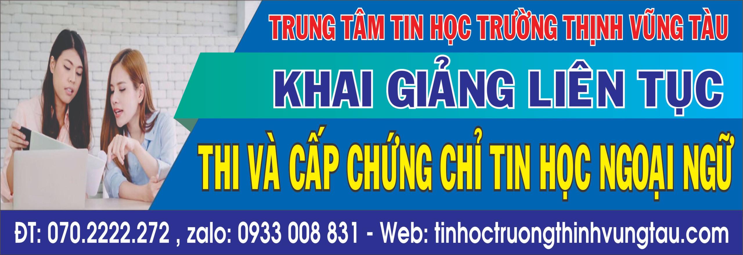 Thi chứng chỉ tin học vũng tàu