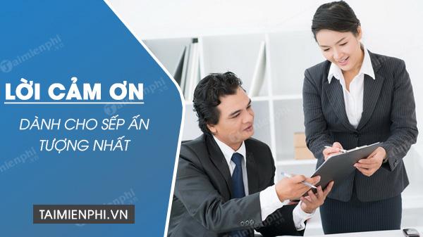 Những Lời Cảm Ơn Sếp Tạo Nên Ấn Tượng Khó Phai